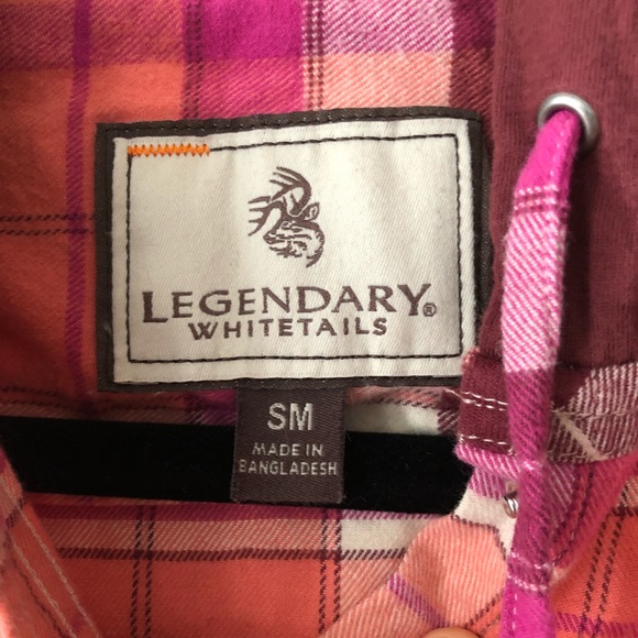 Legendary Whitetails Flannel Hoodie - Size Small - Picture 4 of 8